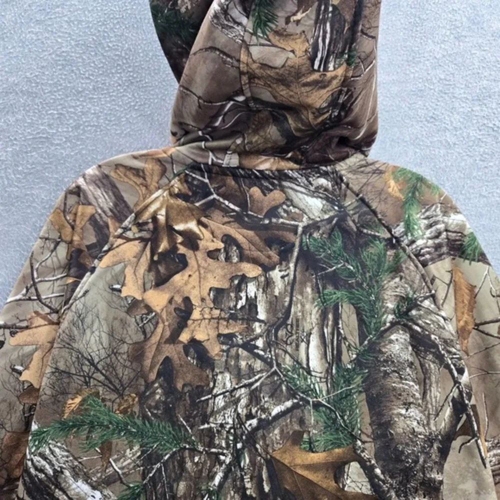 Gamehide Men Sweatshirt Large Brown Camo 1/2 Zip Hoodie Fleece Pullover - Picture 8 of 9